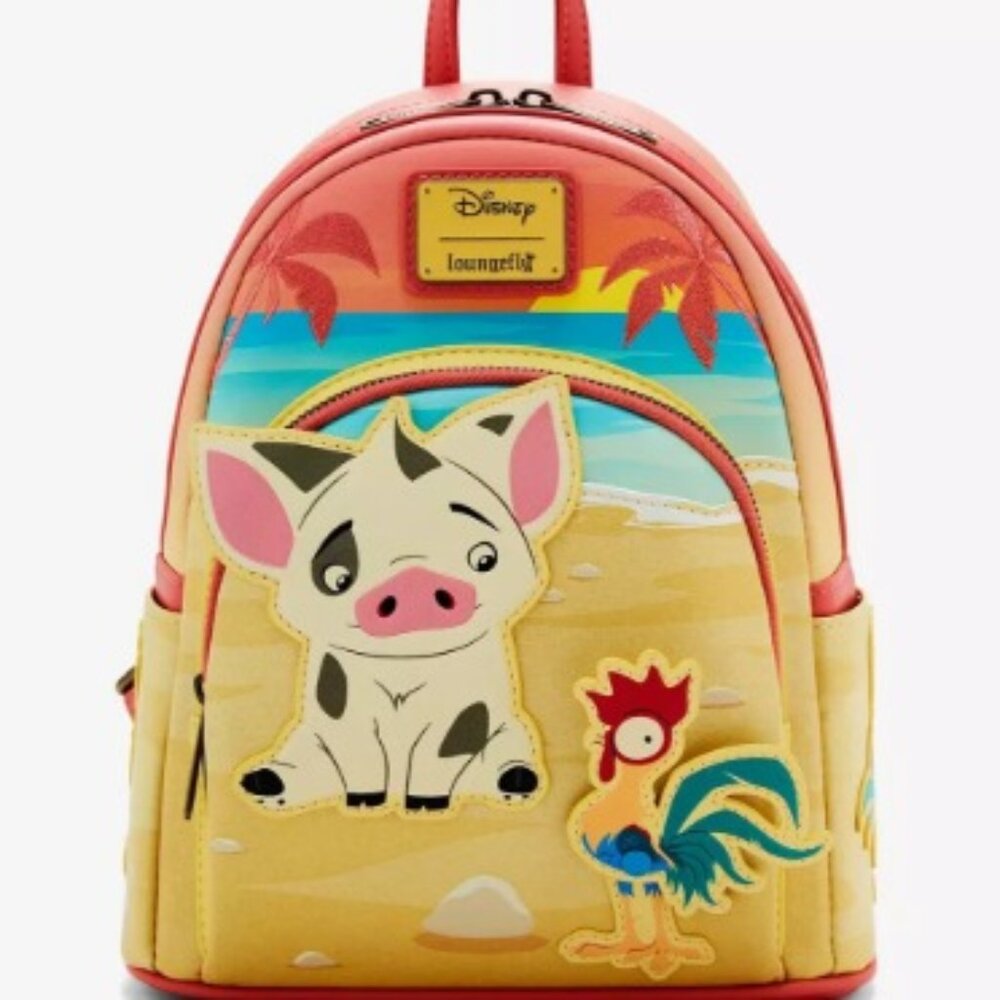 Loungefly Disney Moana Pua & Hei Hei Sunset Mini Backpack